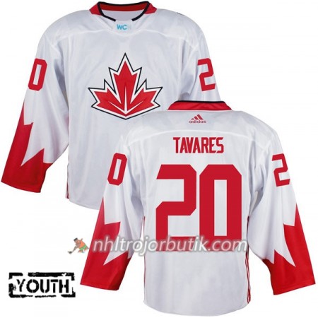 Kanada Tröja John Tavares 20 World Cup 2016 Barn Vit